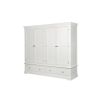 Toulouse White Painted 4 Door Double Hanging Quad Extra Large Wardrobe - £300 OFF FLASH SALE - 4