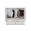 Toulouse White Painted 4 Door Double Hanging Quad Extra Large Wardrobe - £300 OFF FLASH SALE - 6
