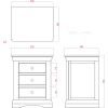 Toulouse White Painted 3 Drawer Large Grande Assembled Bedside Table - £40 OFF SUMMER SALE - 9