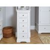 Toulouse White Painted 5 Drawer Wellington Tallboy Chest of Drawers - £40 OFF SUMMER SALE - 5