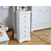Toulouse White Painted 5 Drawer Wellington Tallboy Chest of Drawers - £40 OFF SUMMER SALE - 2