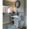 Toulouse White Painted Single Pedestal Dressing Table / Home Office Desk - £40 OFF SUMMER SALE - 4