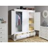 Toulouse Brilliant White Painted Triple Wardrobe with Drawer - £200 OFF FLASH SALE - 9