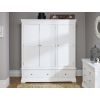 Toulouse Brilliant White Painted Triple Wardrobe with Drawer - £200 OFF FLASH SALE - 10