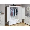 Toulouse Brilliant White Painted Triple Wardrobe with Drawer - £200 OFF FLASH SALE - 12