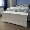 Toulouse Large White Painted Assembled Blanket Storage Box Ottoman - SUMMER SALE - 3