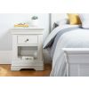 Toulouse White Painted 1 Drawer Assembled Bedside Table - 10% OFF SUMMER SALE - 12