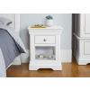 Toulouse White Painted 1 Drawer Assembled Bedside Table - 10% OFF SUMMER SALE - 14