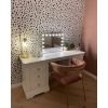 Toulouse White Painted Double Pedestal Large Dressing Table / Home Office Desk - £40 OFF SUMMER SALE - 4