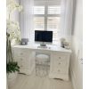 Toulouse White Painted Double Pedestal Large Dressing Table / Home Office Desk - £40 OFF SUMMER SALE - 3