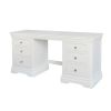 Toulouse White Painted Double Pedestal Large Dressing Table / Home Office Desk - £40 OFF SUMMER SALE - 5