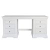 Toulouse White Painted Double Pedestal Large Dressing Table / Home Office Desk - £40 OFF SUMMER SALE - 6