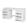 Toulouse White Painted Double Pedestal Large Dressing Table / Home Office Desk - £40 OFF SUMMER SALE - 12
