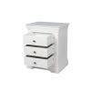 Toulouse White Painted 3 Drawer Large Grande Assembled Bedside Table - £40 OFF SUMMER SALE - 13