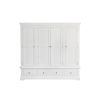 Toulouse White Painted 4 Door Quad Extra Large Wardrobe - £300 OFF FLASH SALE - 7