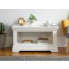 Toulouse White Painted Coffee Table with Shelf - SUMMER SALE - 4