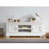 Toulouse White Painted Large Assembled TV Unit 2 Doors and Shelf - £40 OFF SUMMER SALE - 5