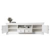 Toulouse White Painted Grande 210cm Extra Large Assembled TV Unit - £70 OFF FLASH SALE - 9