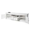 Toulouse White Painted Grande 210cm Extra Large Assembled TV Unit - £70 OFF FLASH SALE - 10