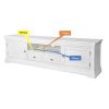 Toulouse White Painted Grande 210cm Extra Large Assembled TV Unit - £70 OFF FLASH SALE - 6