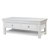 Toulouse White Painted Large Assembled Coffee Table 4 Drawers with Shelf - SUMMER SALE - 9