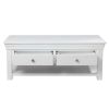 Toulouse White Painted Large Assembled Coffee Table 4 Drawers with Shelf - SUMMER SALE - 14