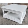 Toulouse White Painted 90cm Square Assembled Coffee Table With Shelf - £20 OFF SUMMER SALE - 11