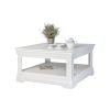 Toulouse White Painted 90cm Square Assembled Coffee Table With Shelf - £20 OFF SUMMER SALE - 5