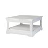 Toulouse White Painted 90cm Square Assembled Coffee Table With Shelf - £20 OFF SUMMER SALE - 8