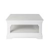 Toulouse White Painted 90cm Square Assembled Coffee Table With Shelf - £20 OFF SUMMER SALE - 9