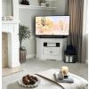 Toulouse White Painted Fully Assembled Corner TV Unit 2 Doors - £50 OFF SUMMER SALE - 2