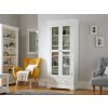 Toulouse White Painted Tall Glass Assembled Display Cabinet with Drawers - £50 OFF FLASH SALE - 3