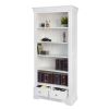 Toulouse White Painted Tall Fully Assembled Bookcase 2 Drawers - SUMMER SALE - 9