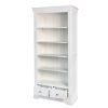 Toulouse White Painted Tall Fully Assembled Bookcase 2 Drawers - SUMMER SALE - 11