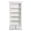 Toulouse White Painted Tall Fully Assembled Bookcase 2 Drawers - SUMMER SALE - 12