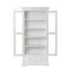 Toulouse White Painted Tall Glass Assembled Display Cabinet with Drawers - £50 OFF FLASH SALE - 11