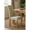 Harrogate Check Green Herringbone Fabric Dining Chair Oak Legs - SUMMER SALE - 2 Harrogate Check Green Herringbone Fabric Dining Chair Oak Legs - SUMMER SALE - 2