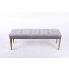 Highgrove Grey Velvet Fabric Studded Medium Oak Dining Bench - REDUCED TO CLEAR - 3