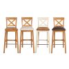 Java Cross Tall Oak Fully Assembled Kitchen Bar Stool - £30 OFF FLASH SALE - 10