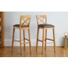Java Cross Tall Oak Fully Assembled Kitchen Bar Stool - £30 OFF FLASH SALE - 2