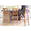 Java Cross Tall Fully Assembled Solid Oak Bar Stool - £20 OFF FLASH SALE - 3