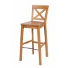 Java Cross Tall Fully Assembled Solid Oak Bar Stool - £20 OFF FLASH SALE - 5
