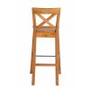 Java Cross Tall Fully Assembled Solid Oak Bar Stool - £20 OFF FLASH SALE - 8