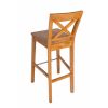Java Cross Tall Fully Assembled Solid Oak Bar Stool - £20 OFF FLASH SALE - 9