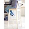 Java Cross Cream Painted Fully Assembled Tall Bar Stool - £60 OFF FLASH SALE - 5