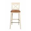 Java Cross Cream Painted Fully Assembled Tall Bar Stool - £60 OFF FLASH SALE - 8