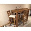 Java Cross Oak Bar Stool with Beige Linen Seat Pad - £60 OFF FLASH SALE - 2
