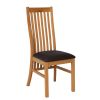 Lichfield Dark Brown Leather Assembled Solid Oak Dining Chair - £20 OFF FLASH SALE - 4