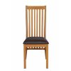 Lichfield Dark Brown Leather Assembled Solid Oak Dining Chair - £20 OFF FLASH SALE - 5