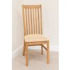 Lichfield Cream Leather Solid Oak Dining Room Chair - 10% OFF SUMMER SALE - 6